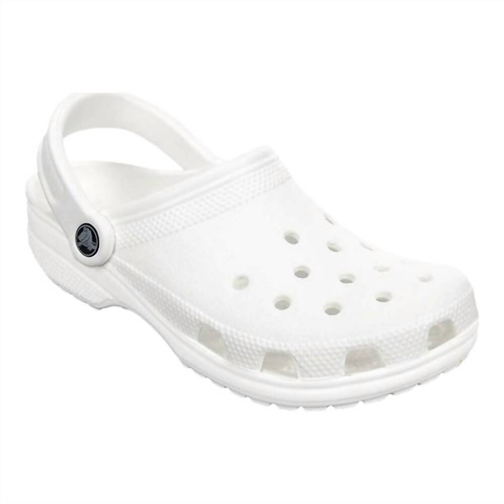NEW CROCS men's classic casual clogs in white